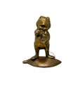 Vintage Brass Frog with Microphone