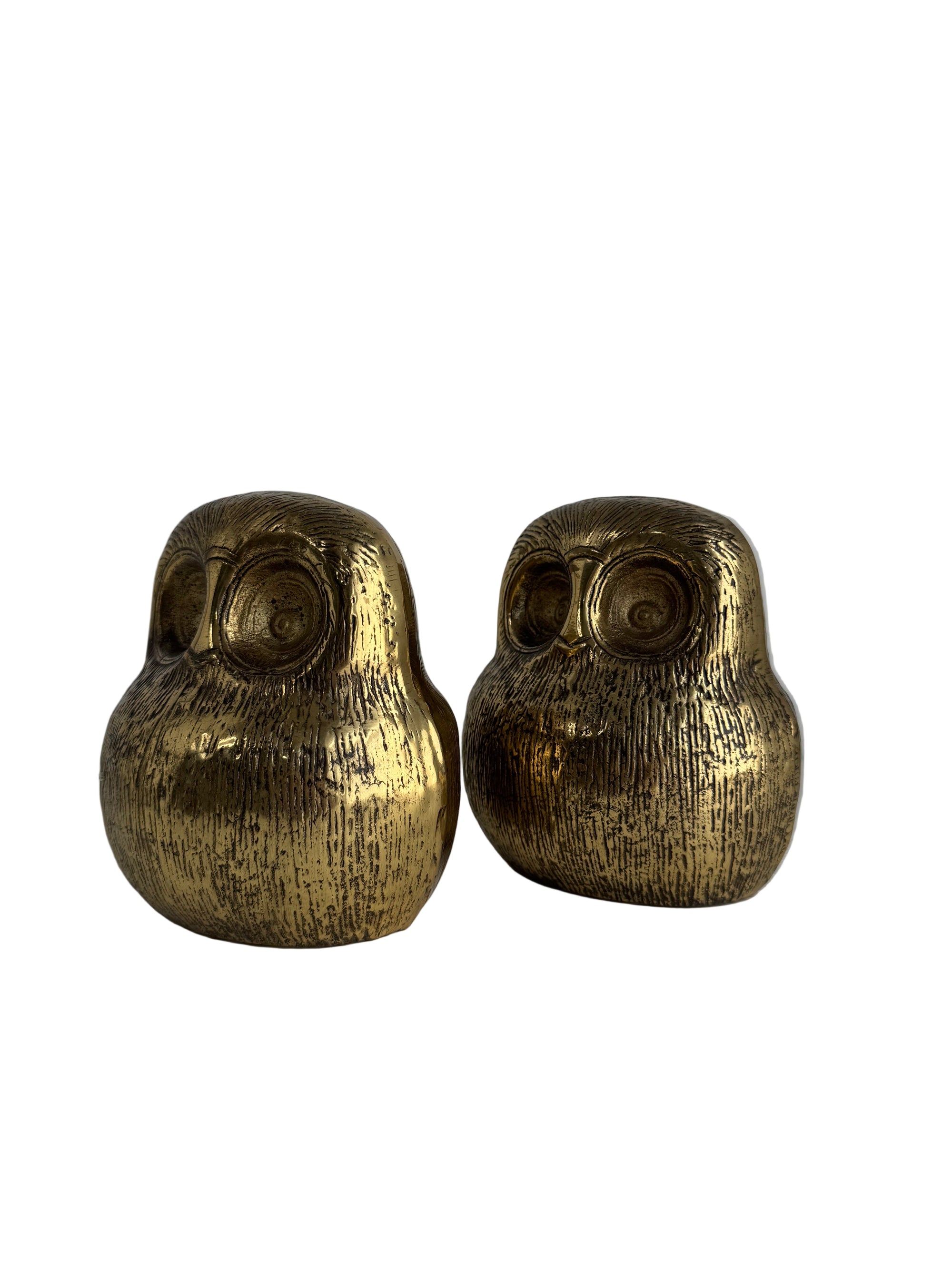 Vintage Seiden Brass Owls – Mid-Century Modern Pair