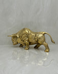 Vintage Brass Charging Bull