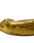 Rare Vintage Brass Ikebana Vase – Sleeping Cat Form | Mid-Century Modern Sculptural Art Vessel