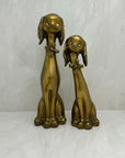 Large Vintage Brass Puppy Duo-A Pair