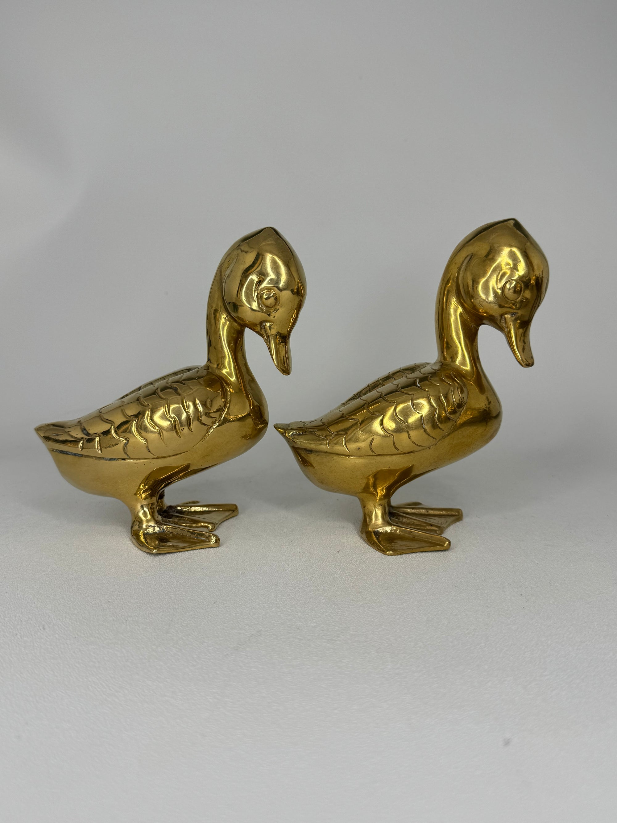 Vintage Brass Ducks