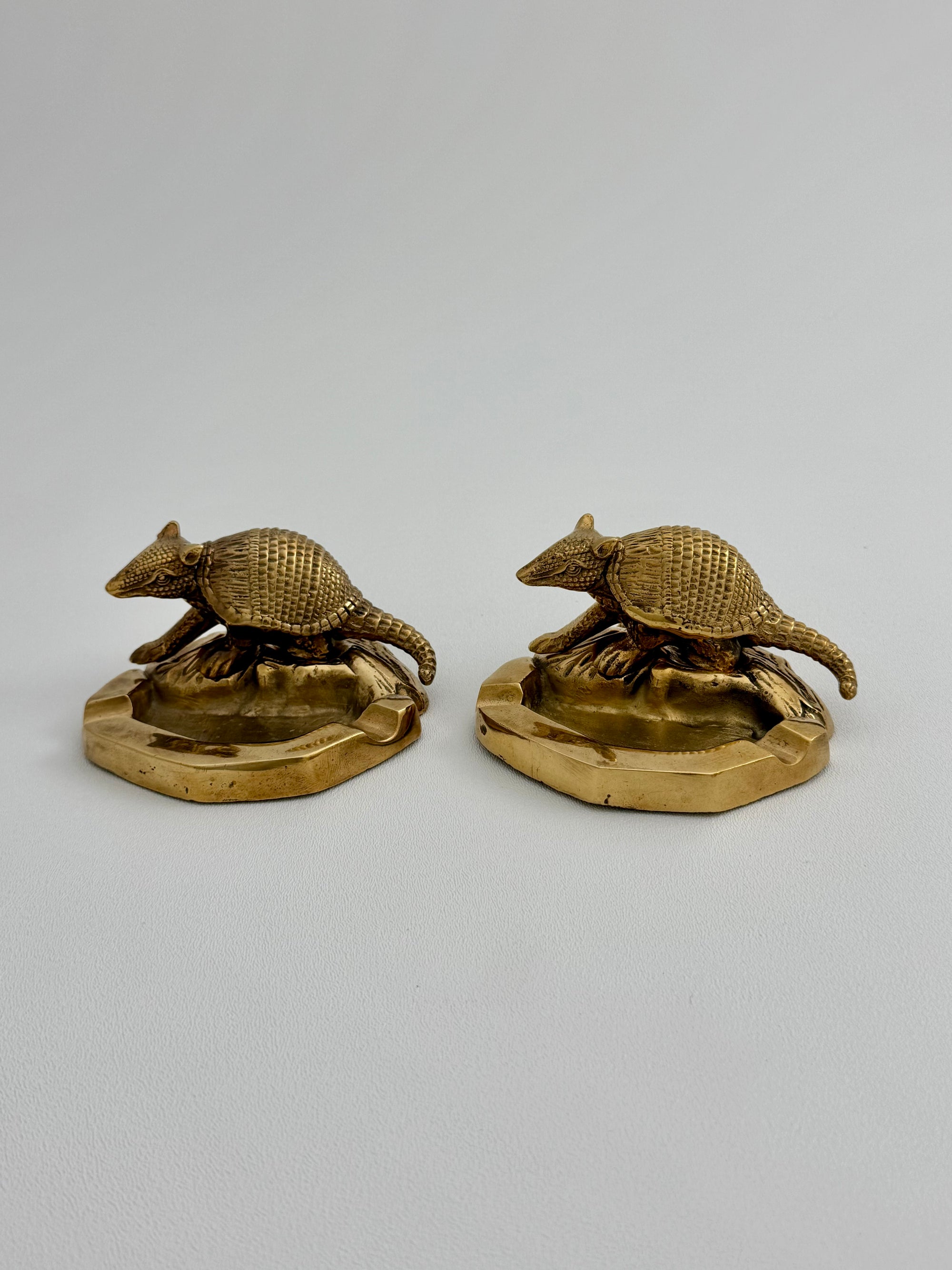 Vintage Brass Armadillo Ashtray