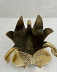 Vintage Brass Three Swan Vase