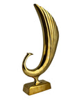 Vintage Mid-Century Brass Peacock Sculpture-17 Inches