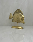 MCM Vintage Brass Fish On A Stand