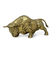 Vintage Brass Charging Bull