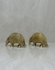 Vintage Brass Armadillos- A Pair