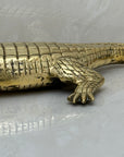 Large Vintage Brass Alligator