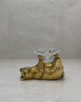 Vintage Brass Bear Candleholder