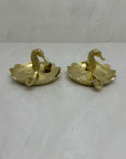 Vintage Small Brass Seahorse Ashtrays-A Pair