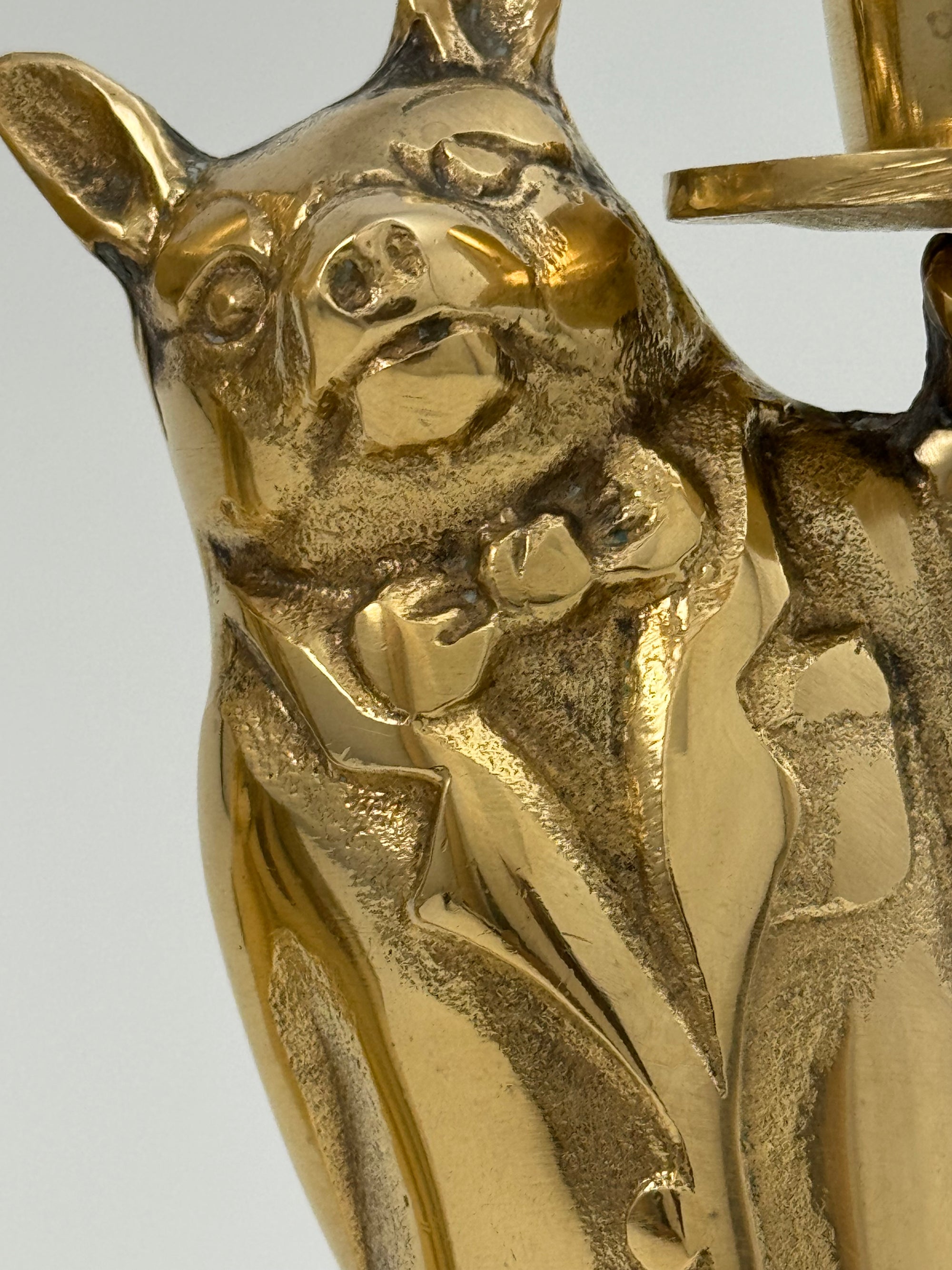 Pair of Vintage Brass Pig Candleholders – Dressed to Impress