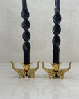 Vintage Brass Elephant Candleholders-A Pair