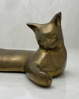 Vintage Brass Relaxed Cat