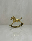 Vintage Brass Rocking Horse Figurine