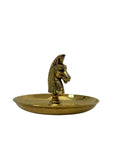Vintage Brass Horse Head Trinket Dish – Equestrian Vanity or Desk Catchall