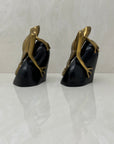 Vintage Bombay Frog on Rock Bookends-A Pair