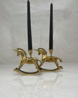 Vintage Brass Unicorn Candleholders-A Pair