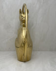 Vintage Brass Stylized Long Tailed Cat-MCM By Dolbi Cashier