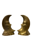 Small Vintage Brass “Man in the Moon” Figurines – Set of 2