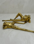 Long Legged Brass Frogs-A Pair