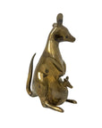 Vintage Brass Kangaroo with Joey Figurine