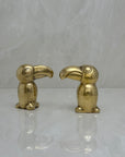 Small Vintage Brass Toucans-A Pair