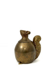 Vintage Brass Squirrel Trinket Container