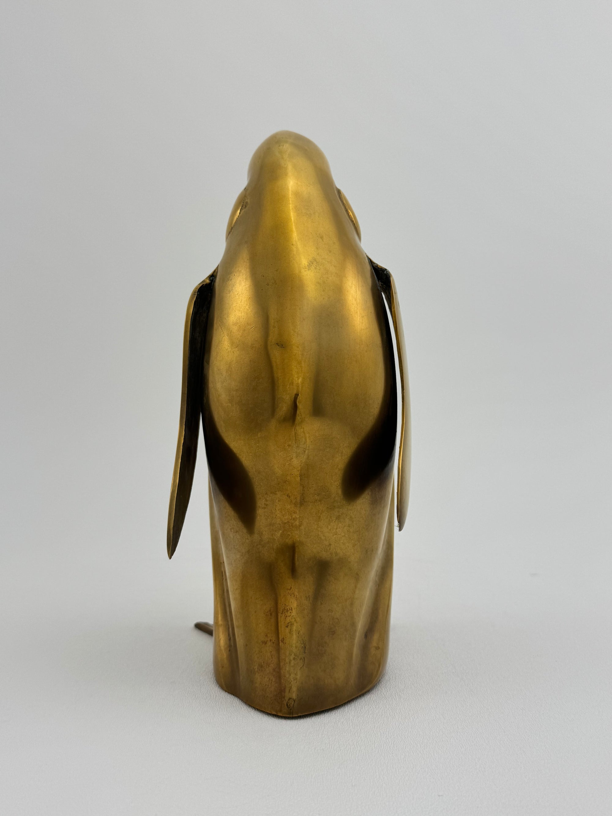 Tall Vintage Brass Penguin