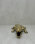 Large Vintage Brass Alligator