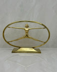 Vintage Brass Gymnast/Yoga Lady Statue