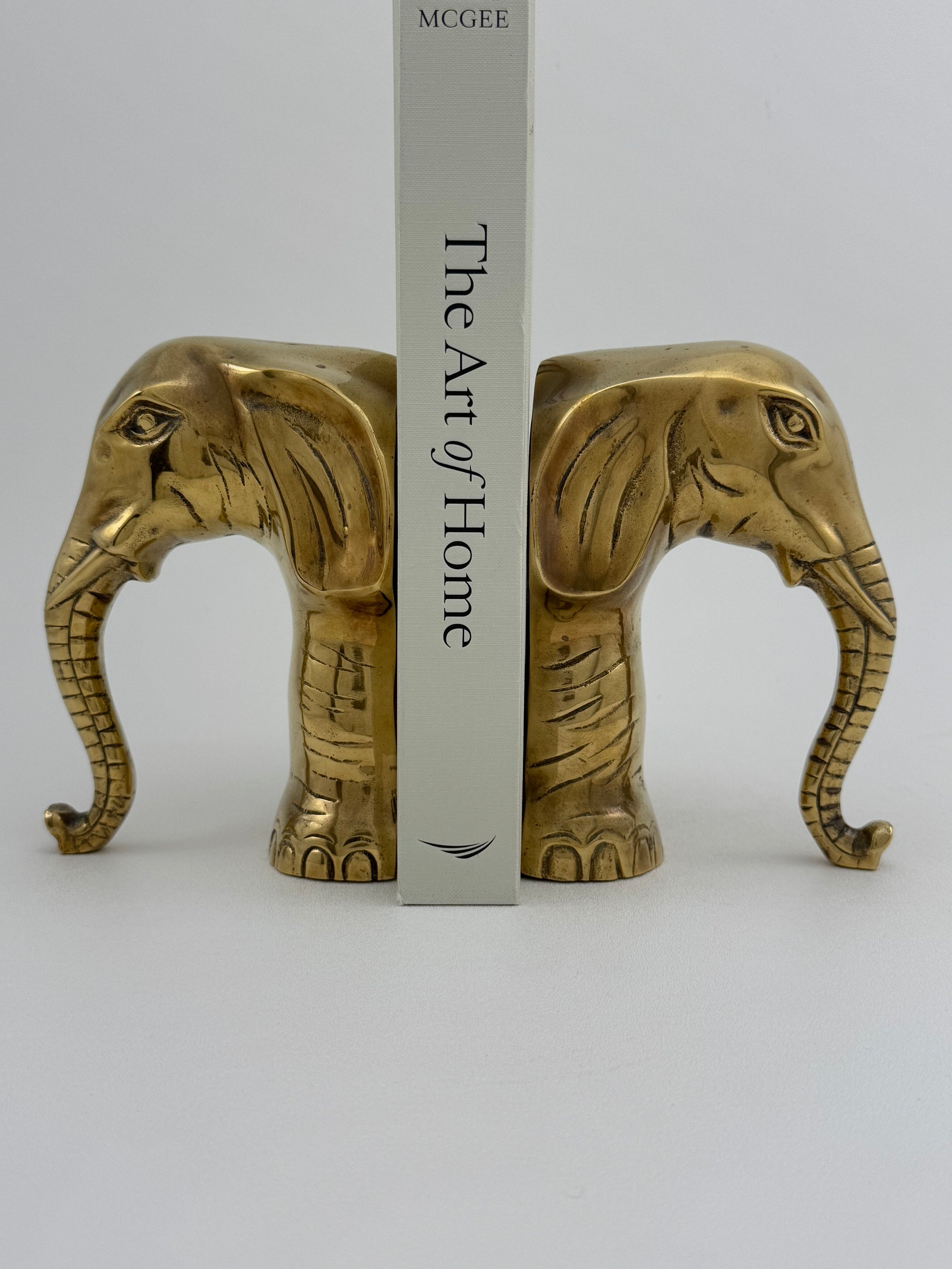 Vintage Brass Elephants- A Pair
