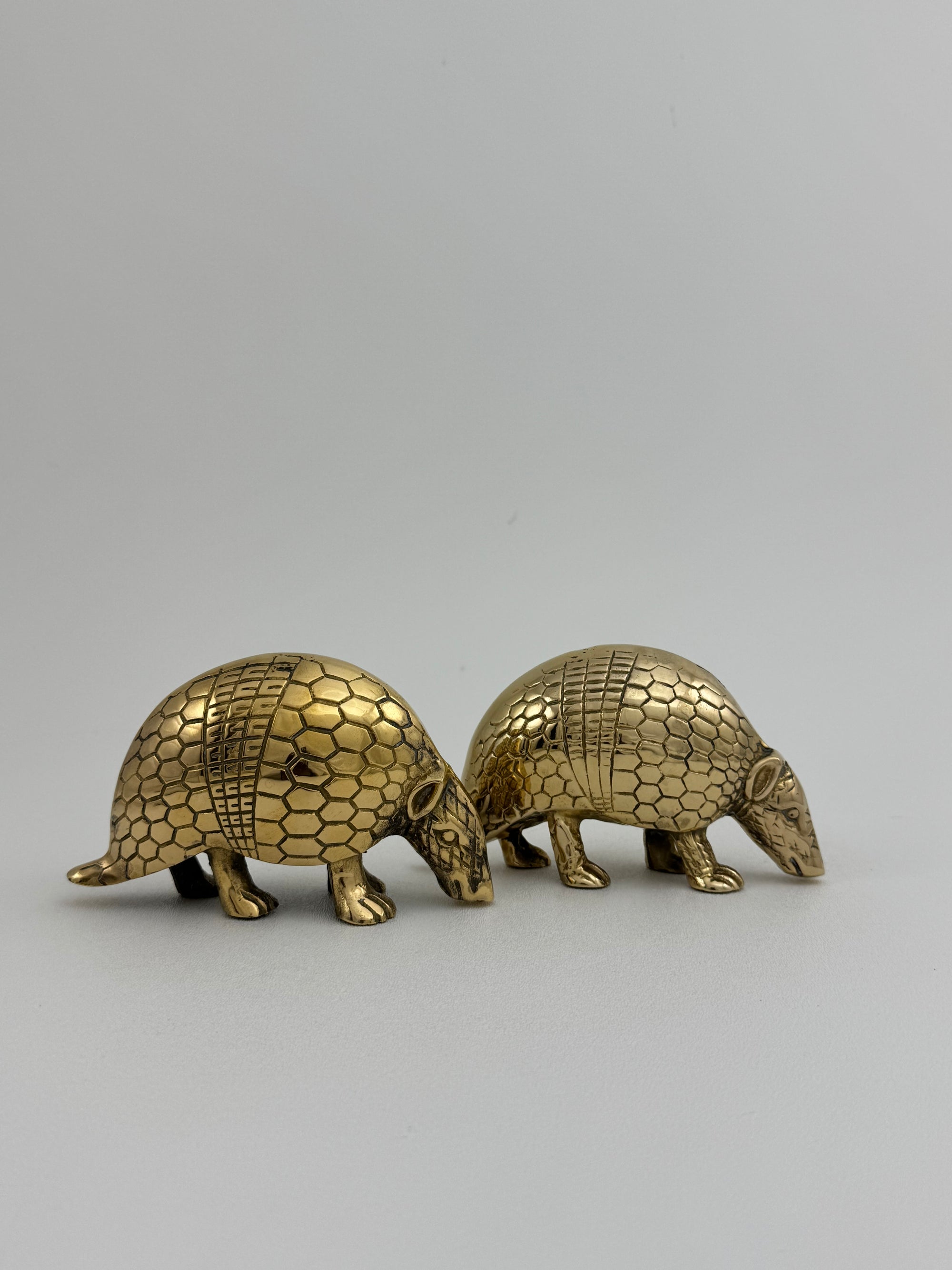 Vintage Brass Armadillos-A Pair