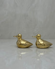 Small Vintage Brass Ducks-A Pair