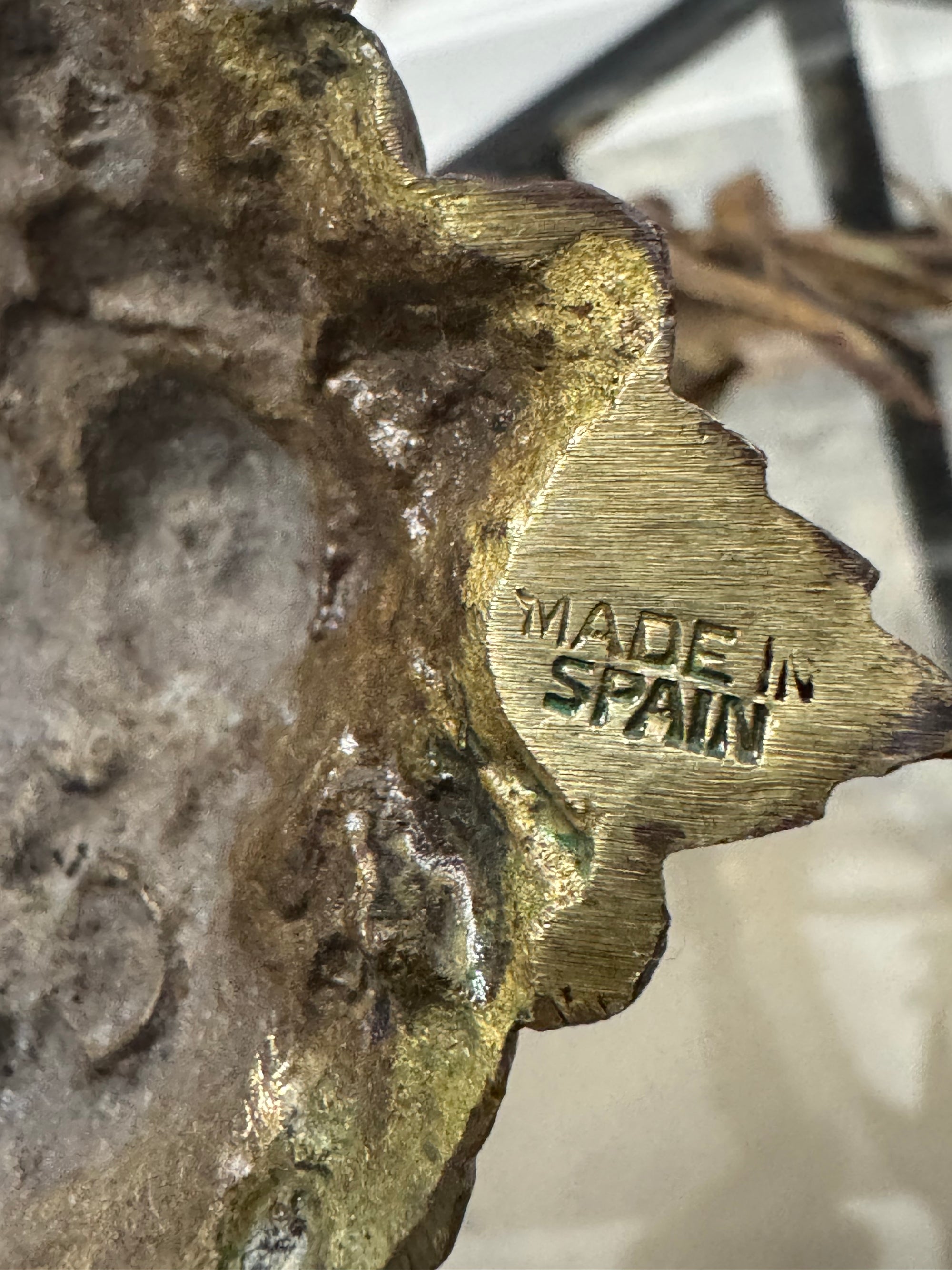 Pair of Vintage Rococo Brass Candleholders – Ornate Floral &amp; Vine Taper Holders-Made in Spain