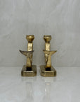 Vintage Brass Whale Candleholders