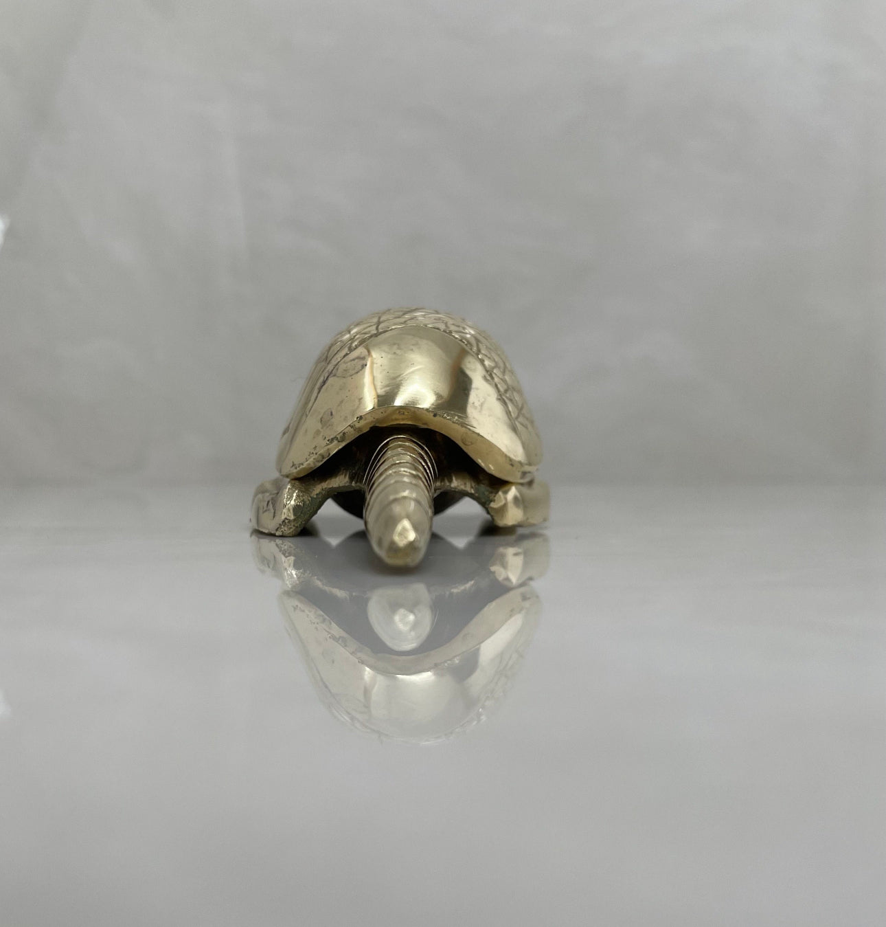 Vintage Brass Armadillo Trinket Box