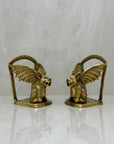 Vintage Brass Gargoyle Bookends- A Pair