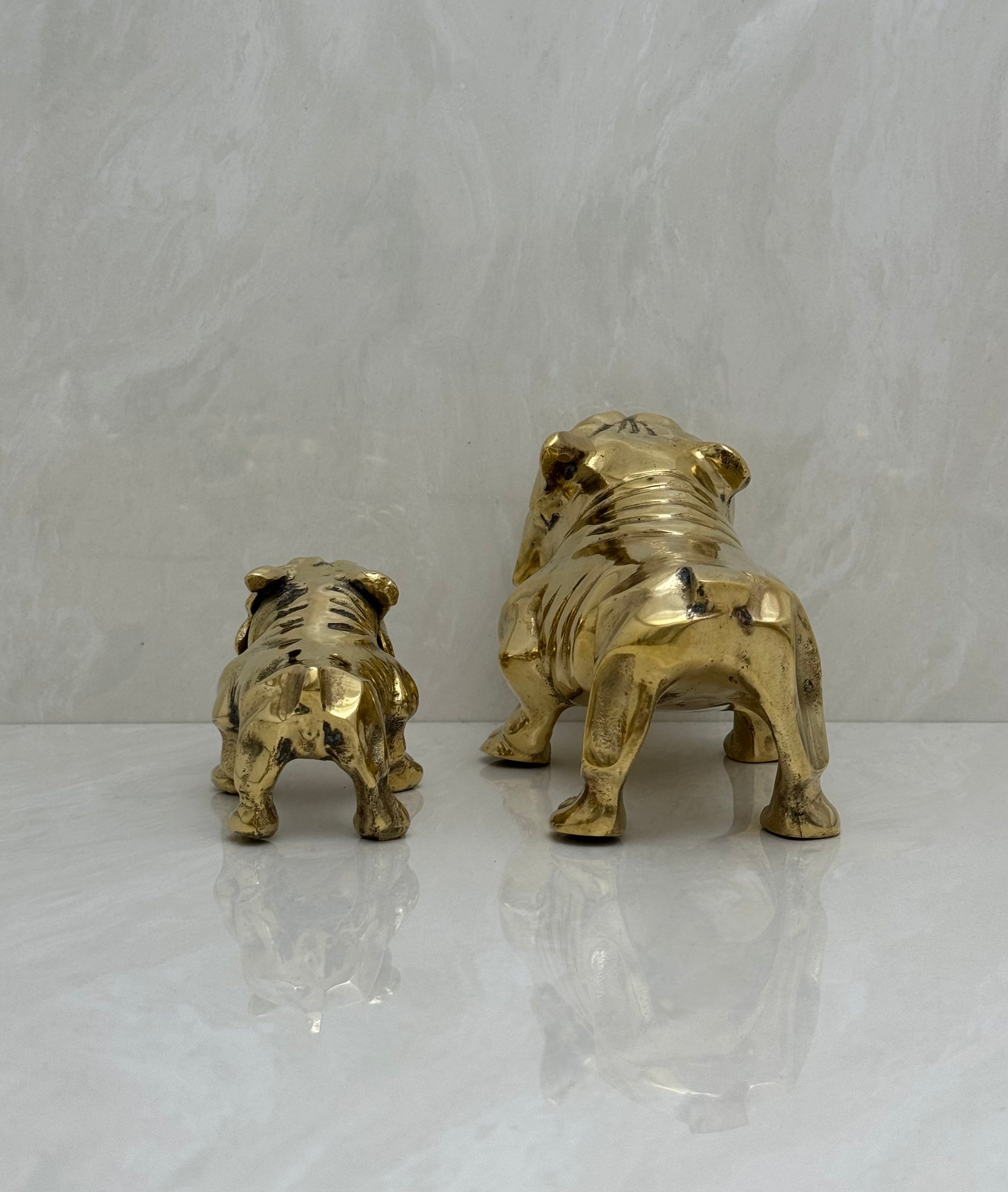 Pair of Vintage Brass Bulldogs - A Tribute to Fatherhood and Friendship