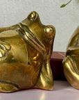 Vintage Brass Big Belly Retro Frogs- A Pair