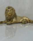 Highly Detailed Vintage Brass Lion