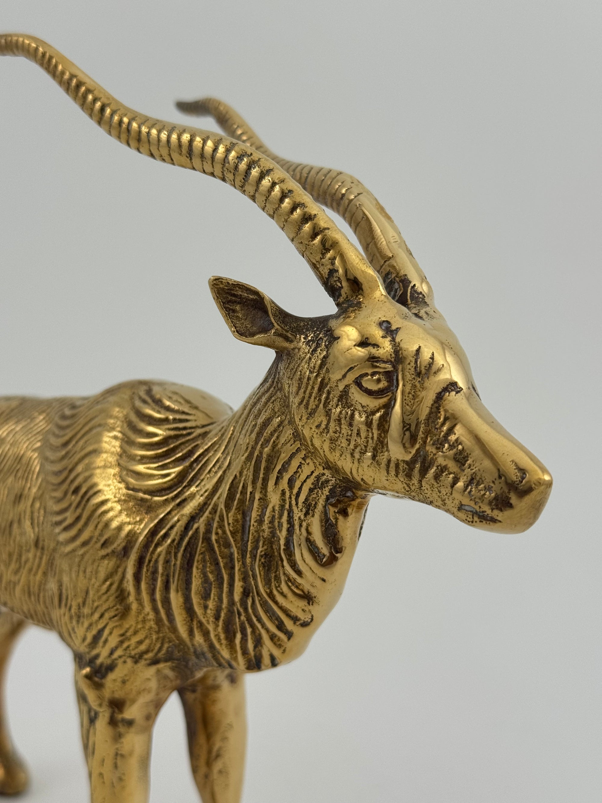 Vintage Brass Antelope