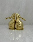 Vintage Brass Rabbit Bookends-A Pair