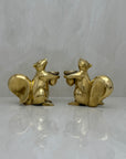 Vintage Bronze Squirrel Candleholders-A Pair