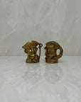 Small Vintage Brass Pirate Cups - A Pair