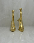 Vintage Brass Seals With Balls-A Pair