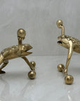 Vintage Brass Workout Frogs-A Pair