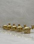 Vintage Brass Elephant Circle- A Set of Five