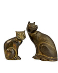 Vintage Brass Cat Pair