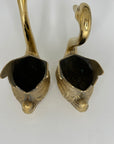 Vintage Brass Swan Planters-Pair